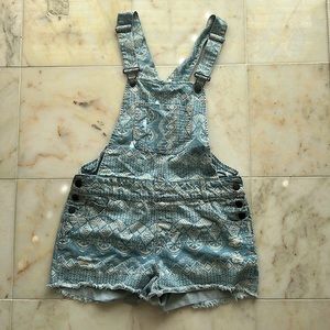 BDG denim medium short overalls